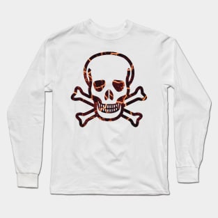 evil skull fire Long Sleeve T-Shirt